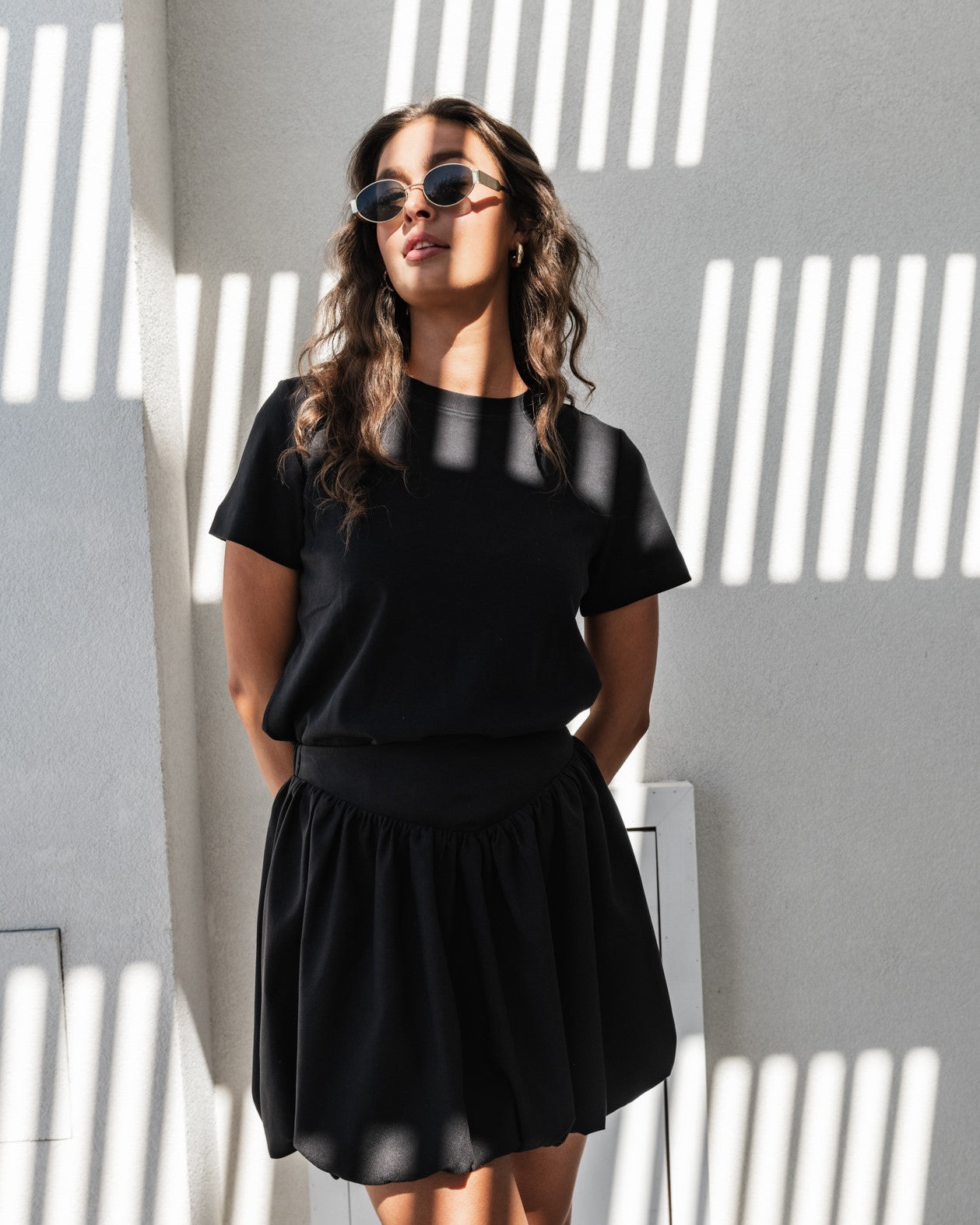 PCAMELIA Short Skirt - Black